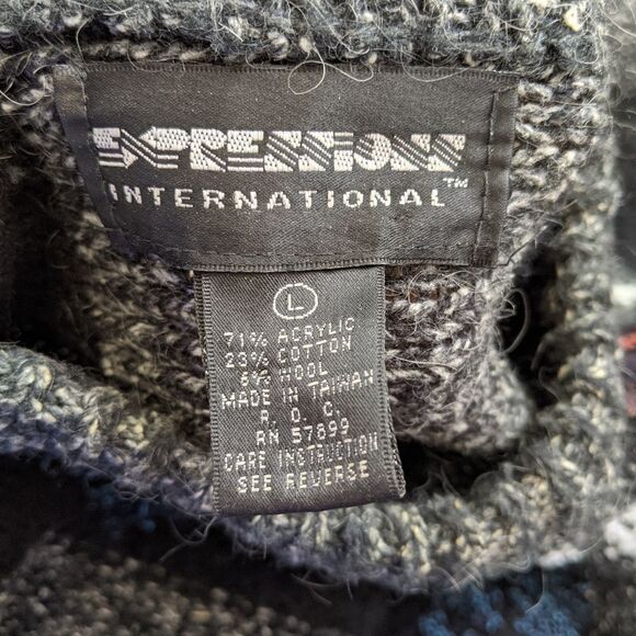 VINTAGE dad grandpa wool blend knit sweater - Picture 6 of 8